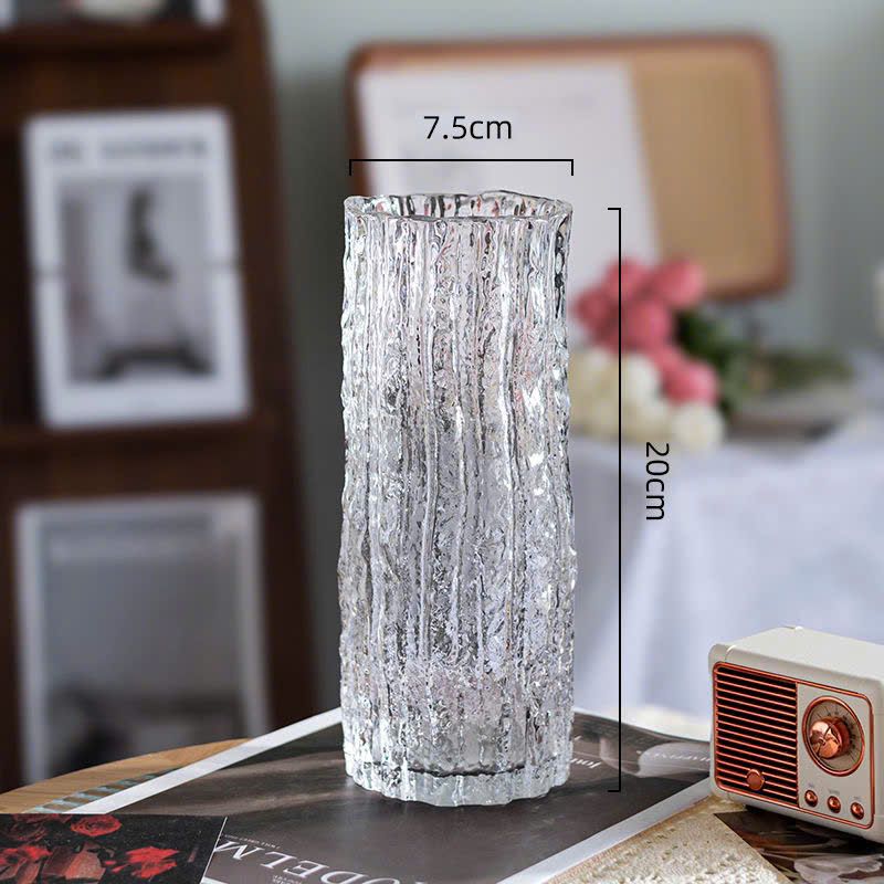 Lọ Hoa Thuỷ Tinh Decor Trụ Gốc Cây