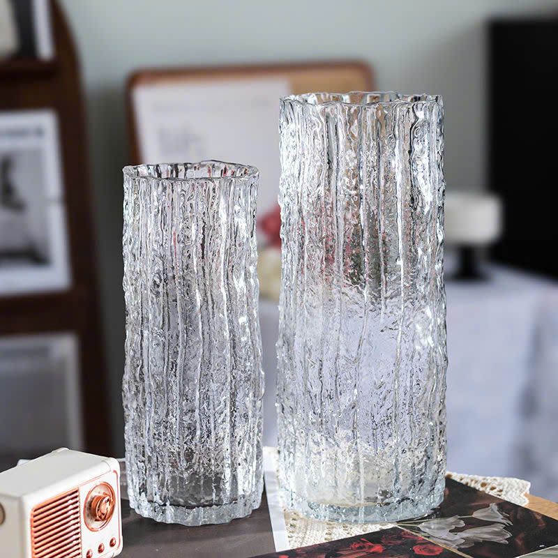 Lọ Hoa Thuỷ Tinh Decor Trụ Gốc Cây