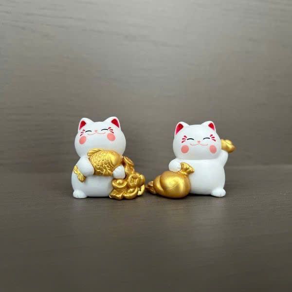 Mèo Chiêu Tài Mini Trưng Bàn Làm Việc