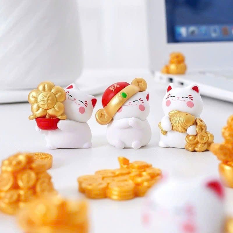 Mèo Chiêu Tài Mini Trưng Bàn Làm Việc