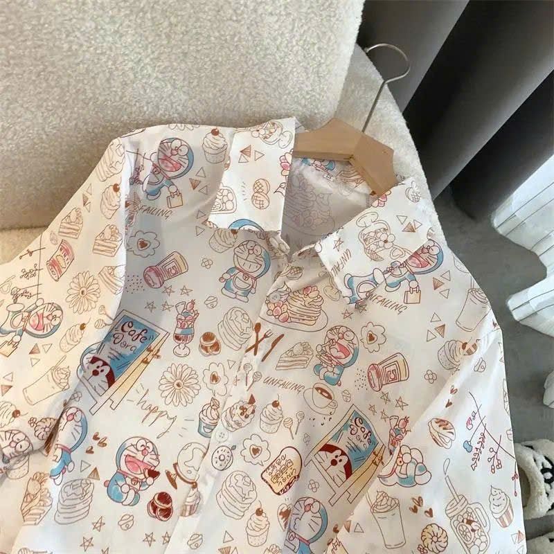 Áo Sơ Mi Dáng Dài Doraemon