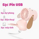 Quạt Mini Quạt Để Bàn Puppy Siêu Cute