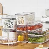 Hộp Nhựa Đựng Thực Phẩm Tủ Lạnh Có Lỗ Thoát Nước
