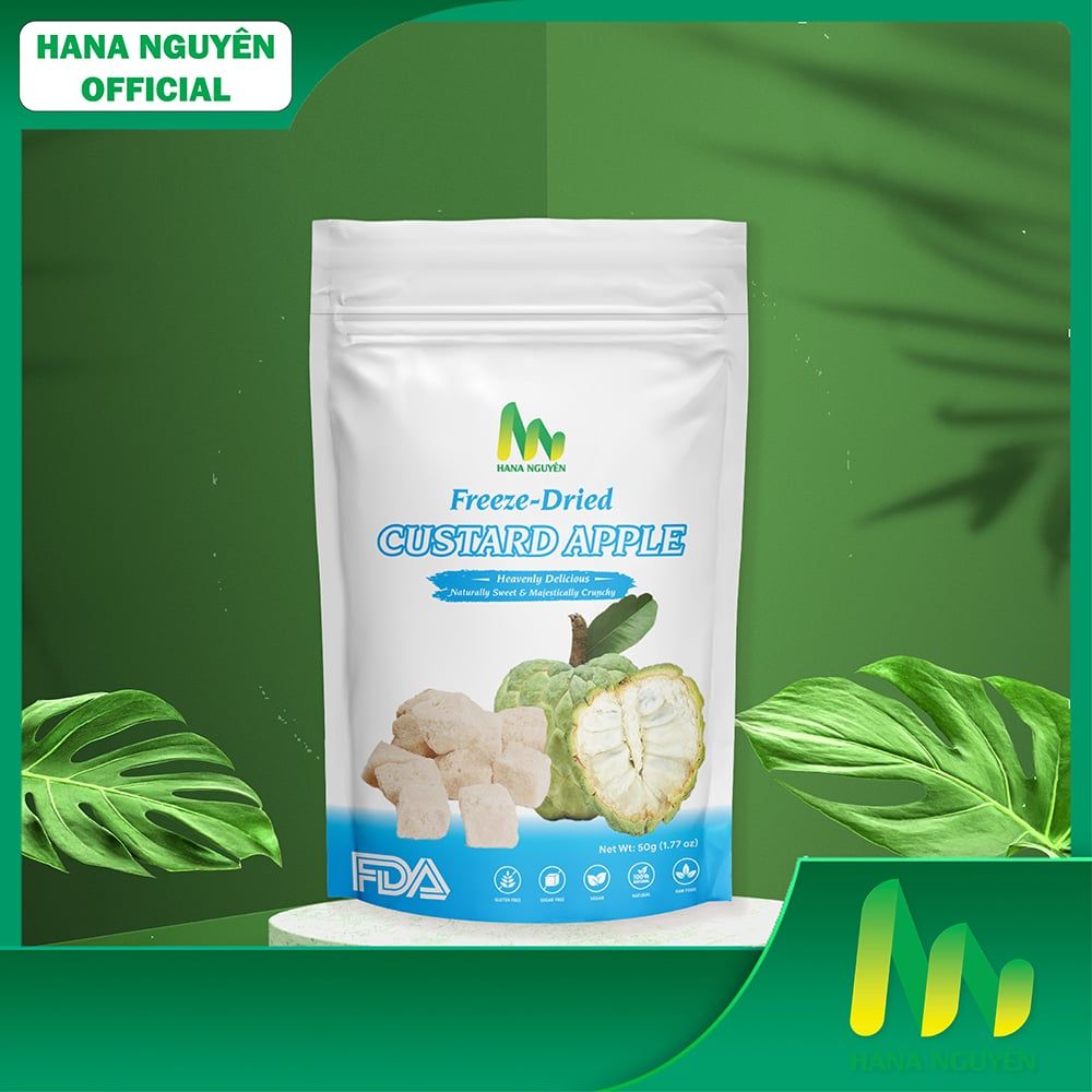 Mãng cầu na sấy thăng hoa HANA NGUYÊN, món ngon bổ dưỡng lạ miệng