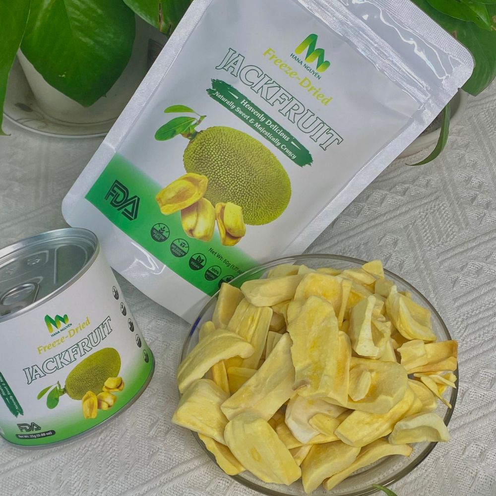 Mít sấy thăng hoa dạng lon 25gr, sang trọng dùng làm quà tặng, độc quyền thương hiệu HANA NGUYÊN