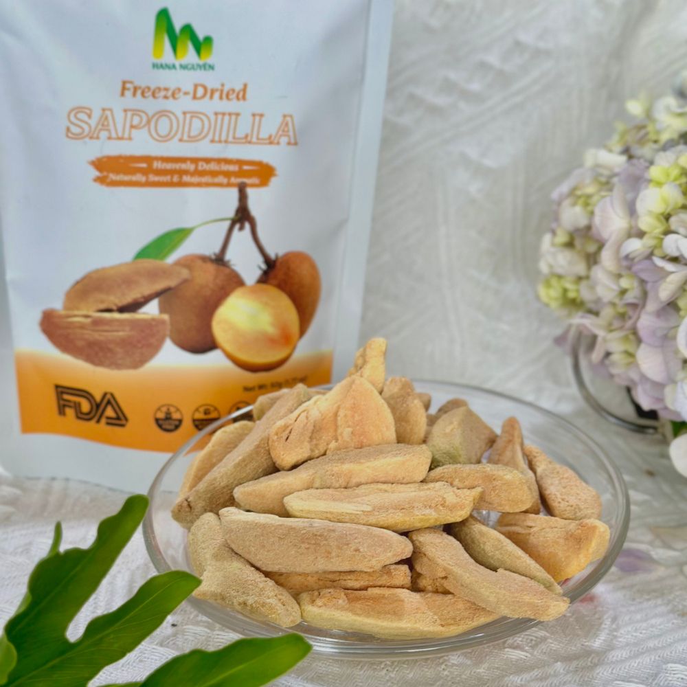 Sapoche sấy thăng hoa 50g HANA NGUYÊN, vị ngọt tự nhiên, đồ ăn vặt trái cây, chuyên đi xuất khẩu