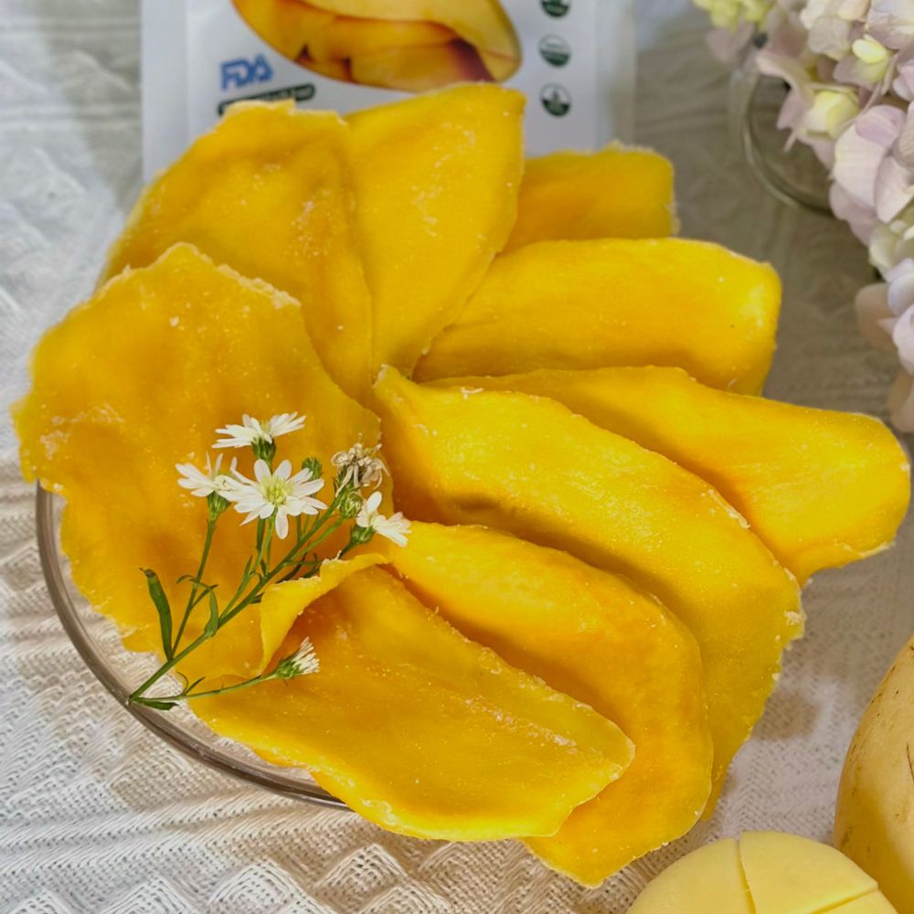 Xoài sấy dẻo dạng lon 200g, sang trọng dùng làm quà tặng, độc quyền thương hiệu HANA NGUYÊN
