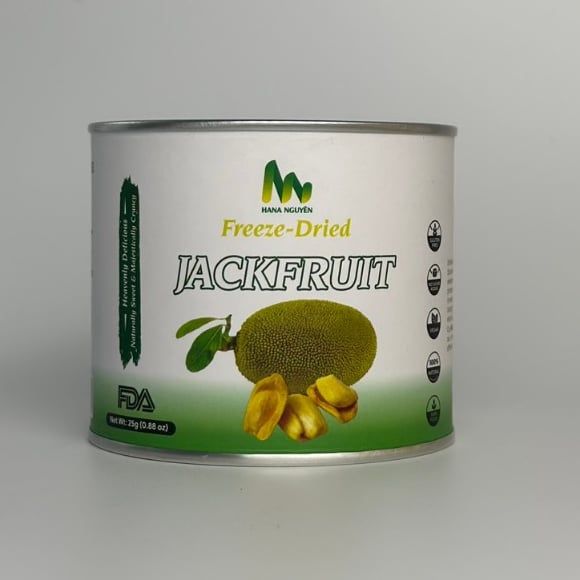 Mít sấy thăng hoa dạng lon 25gr, sang trọng dùng làm quà tặng, độc quyền thương hiệu HANA NGUYÊN