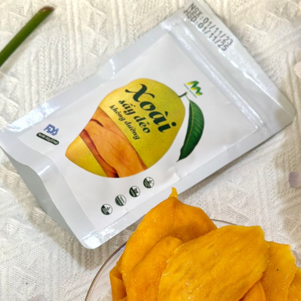 Xoài sấy dẻo không đường HANA NGUYÊN, vị chua ngọt tự nhiên, hàng chất lượng xuất khẩu