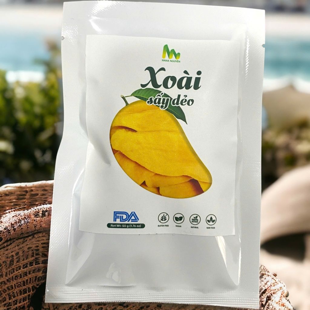 Xoài sấy dẻo HANA NGUYÊN, vị chua ngọt tự nhiên cắt sợi, 300g-500g