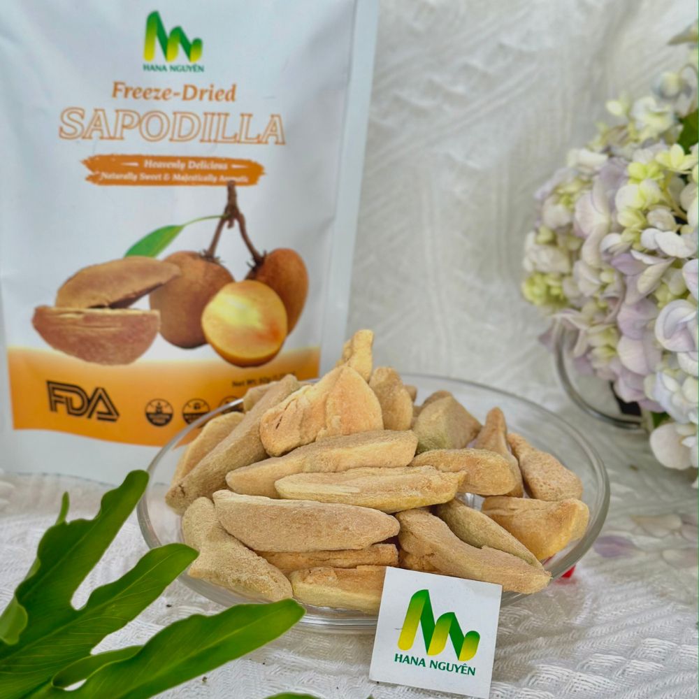 Sapoche sấy thăng hoa 50g HANA NGUYÊN, vị ngọt tự nhiên, đồ ăn vặt trái cây, chuyên đi xuất khẩu