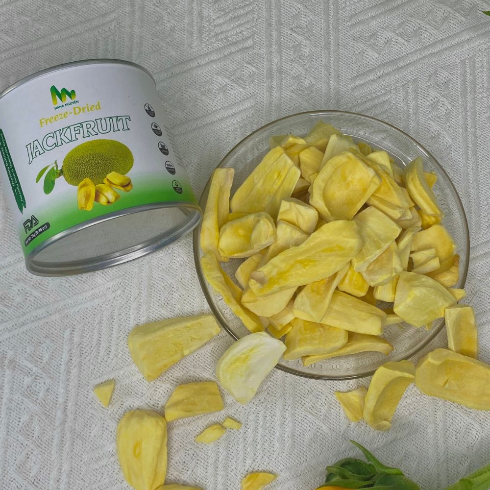Mít sấy thăng hoa dạng lon 25gr, sang trọng dùng làm quà tặng, độc quyền thương hiệu HANA NGUYÊN
