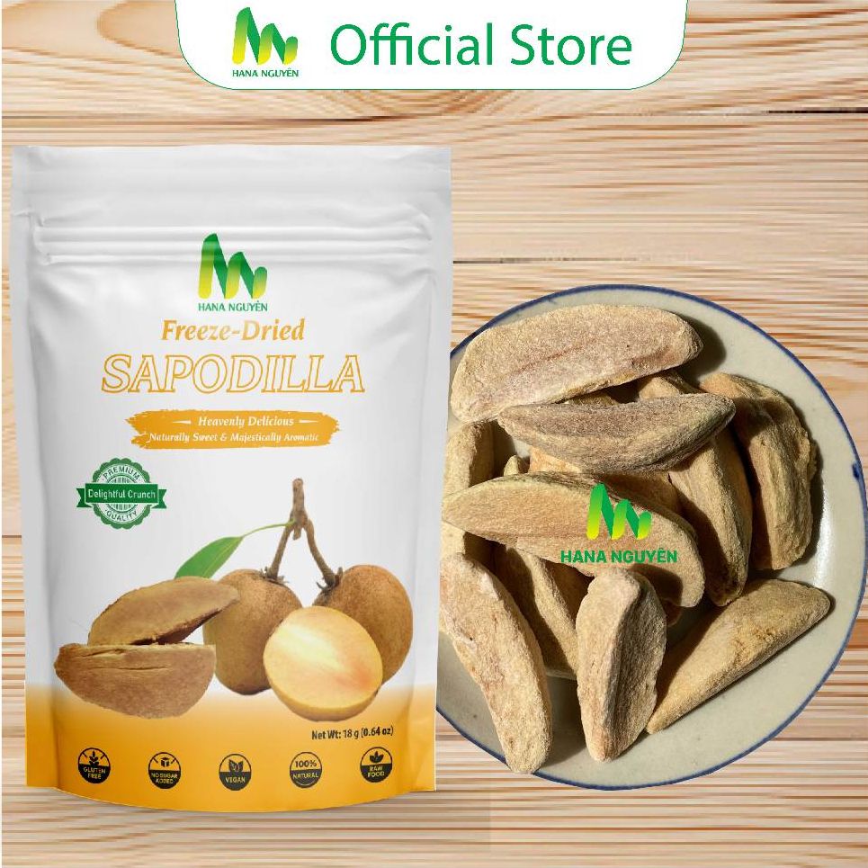 Sapoche sấy thăng hoa 50g HANA NGUYÊN, vị ngọt tự nhiên, đồ ăn vặt trái cây, chuyên đi xuất khẩu