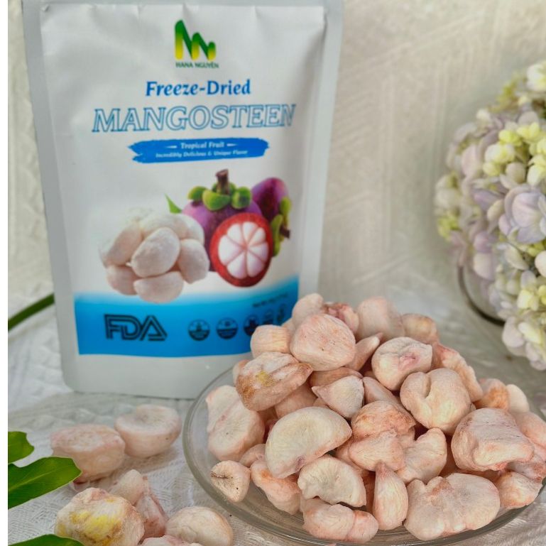 Măng cụt sấy thăng hoa 50g HANA NGUYÊN, giòn, có vị chua và ngọt, đồ ăn vặt trái cây