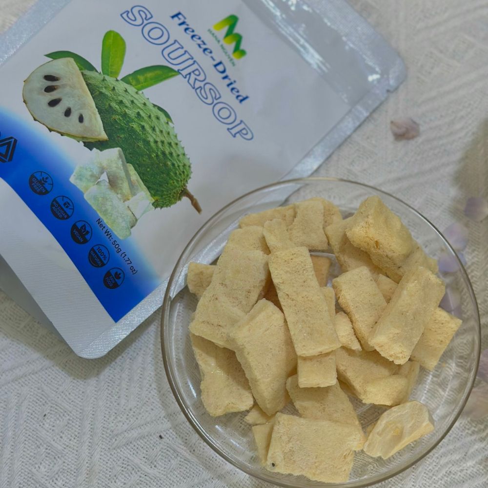 Mãng cầu xiêm sấy thăng hoa 50g HANA NGUYÊN, cung cấp nhiều vitamin tốt, chuyên đi xuất khẩu