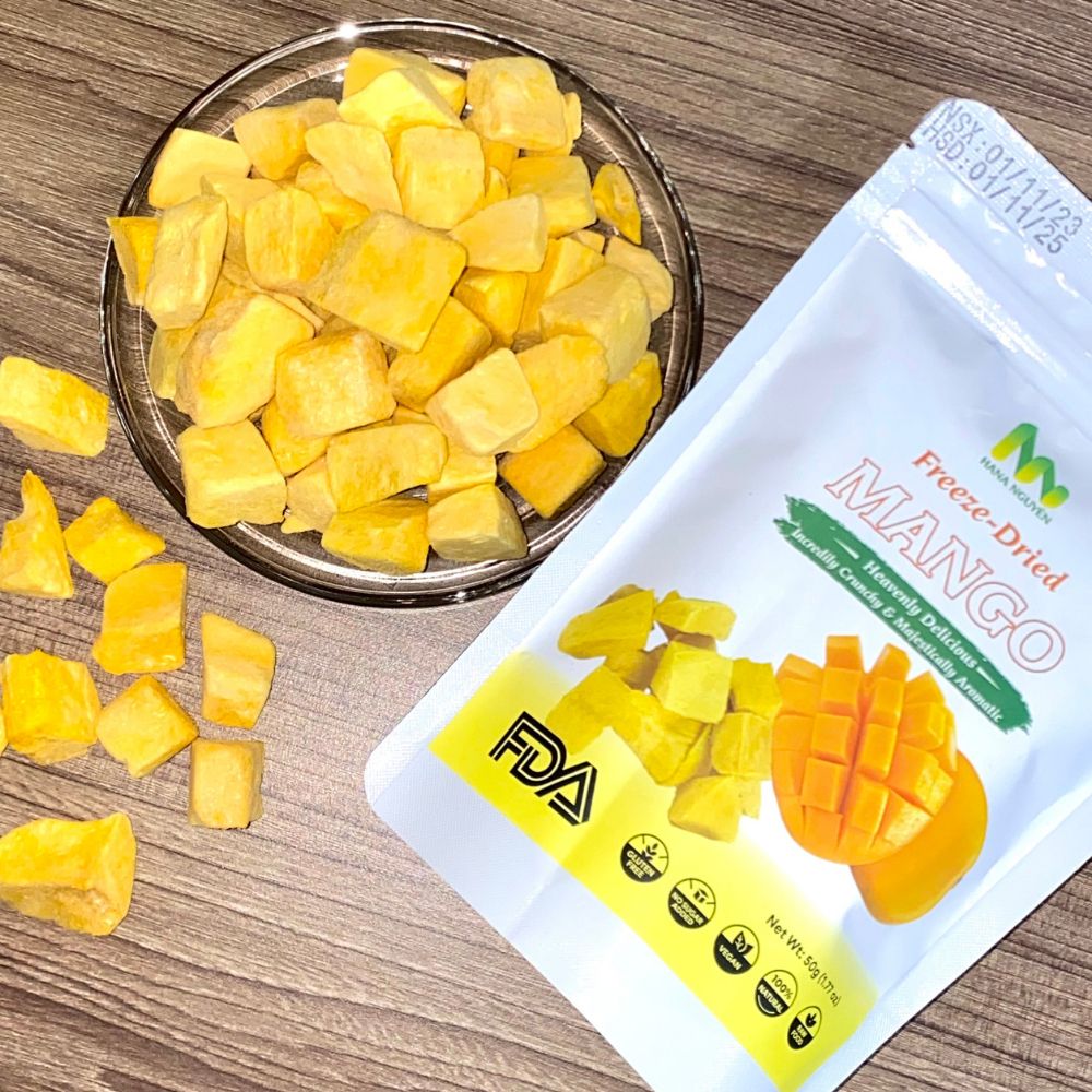 Xoài sấy thăng hoa 50g HANA NGUYÊN, đã được xuất khẩu đi nhiều nước