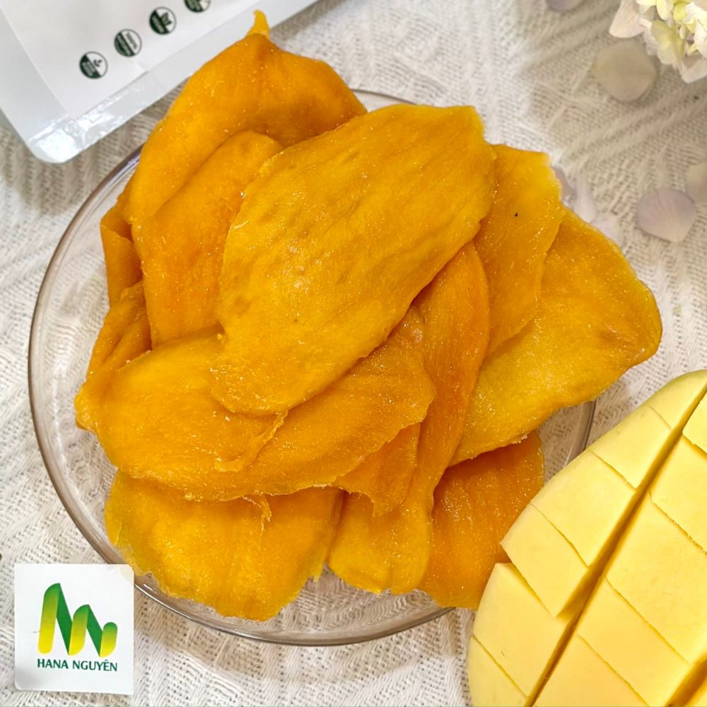 Xoài sấy dẻo không đường HANA NGUYÊN, vị chua ngọt tự nhiên, hàng chất lượng xuất khẩu