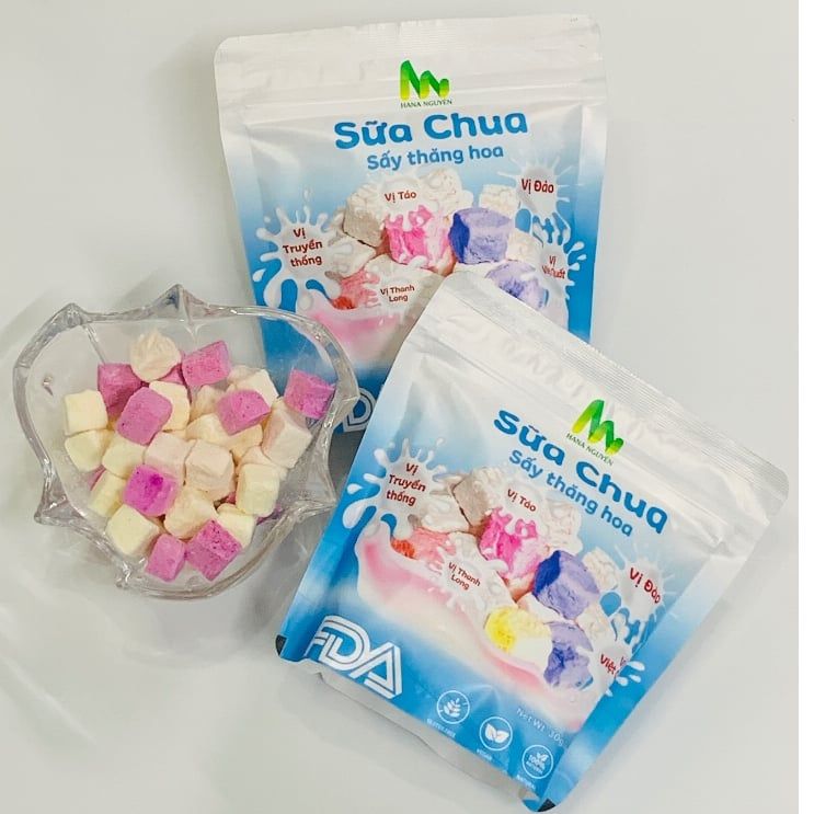 Sữa Chua Sấy Thăng Hoa Thương Hiệu Hana Nguyên, Vị Ngọt Tự Nhiên, Đồ Ăn Vặt, Có Chứng Nhận ATVSTP