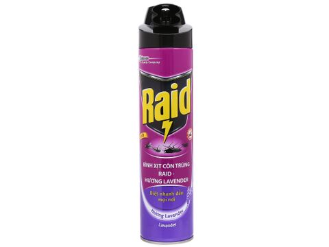 Bình xịt côn trùng khử mùi RAID hương Lavender 600ML