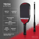 Vợt JOOLA Agassi Edge 16mm Pickleball Paddle