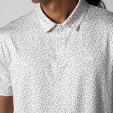 Áo thun có cổ ngắn tay nam JOOLA - Men's Club Printed Polo - Safari Leopard - White