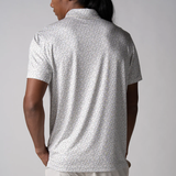Áo thun có cổ ngắn tay nam JOOLA - Men's Club Printed Polo - Safari Leopard - White