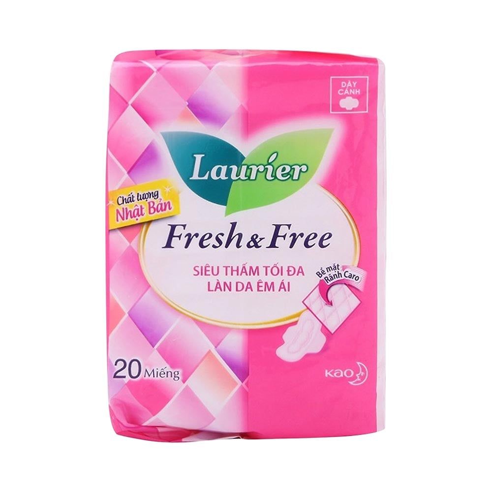 Băng Vệ Sinh Dày Cánh Laurier Fresh&Free 22cm