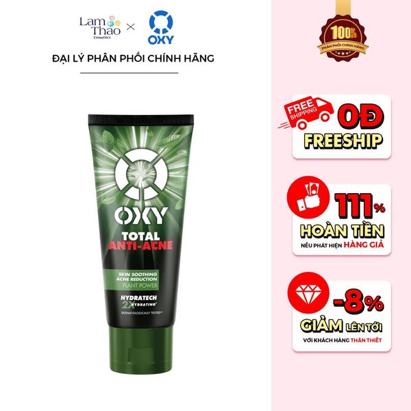 Kem Rửa Mặt Sạch Khuẩn Mụn, Kiểm Soát Nhờn Oxy Total Anti-Acne