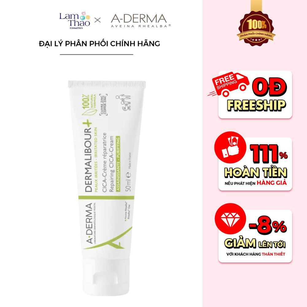 Kem Dưỡng Làm Dịu & Hỗ Trợ Phục Hồi Da Kích Ứng A Derma Dermalibour​​​​​​​​​​​​​​+ Repairing CICA-Cream