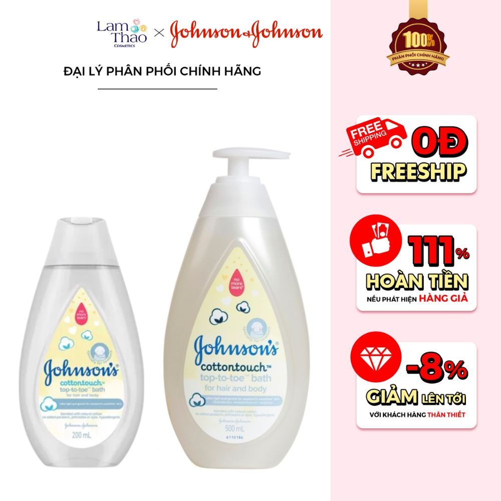 Sữa Tắm Gội Toàn Thân Johnson's Baby Cotton Touch