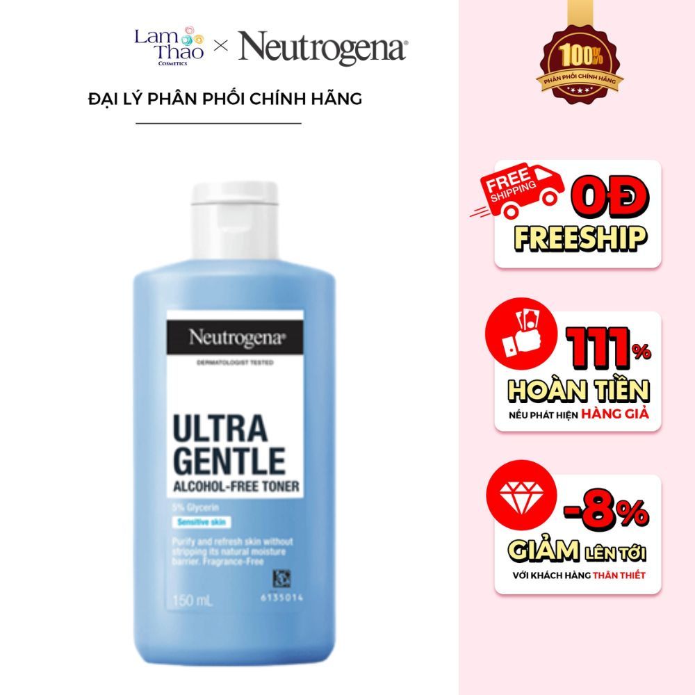 Nước Hoa Hồng Không Chứa Cồn Neutrogena Ultra Gentle Alcohol-Free Toner