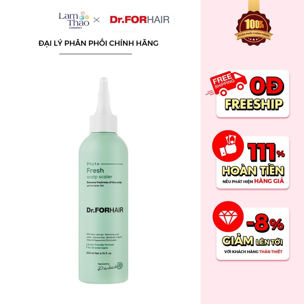 Tẩy Tế Bào Chết Cho Da Đầu Dầu Nhờn, Bết Dính Mùi Hôi Dr.ForHair Phyto Fresh Scalp Scaler