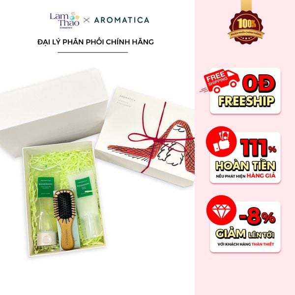 Set Tẩy TBC Da Đầu Aromatica Rosemary Scalp Scrub & Dầu Gội Phục Hồi Tóc Aromatica Rosemary Scalp Scaling Shampoo