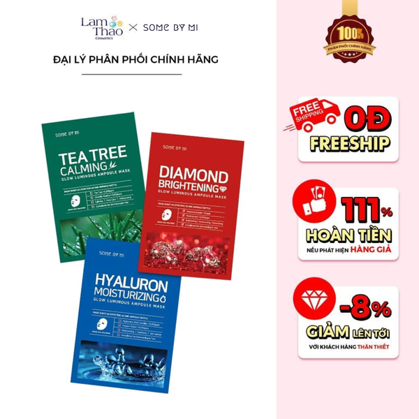 [KHÔNG ÁP DỤNG HẠNG THÀNH VIÊN - COMBO 10 MIẾNG 99K] Mặt Nạ Làm Sáng Da Some By Mi Glow Luminous Ampoule Mask