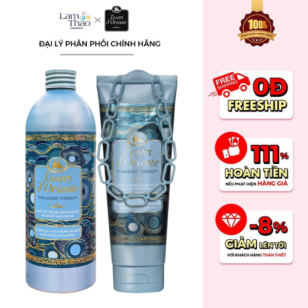 Sữa Tắm Nước Hoa Tinh Chất Tảo Biển Tesori D'Oriente Thalasso Therapy Bath Cream