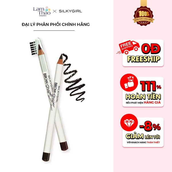 Chì Kẻ Chân Mày Kèm Chổi Silkygirl Brow Shaper Pencil
