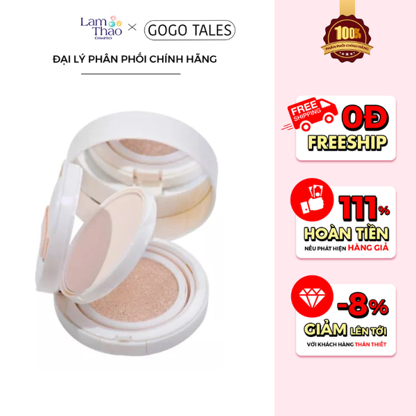 Phấn Nước Kiêm Phấn Phủ 2 Trong 1 Gogo Tales Light And Nude Pressed Powder Cushion Cream