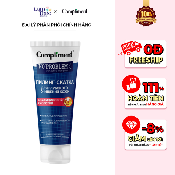 Tẩy Da Chết Làm Sạch Sâu Compliment No Problem Peeling Roll With Salicylic Acid Exfoliants