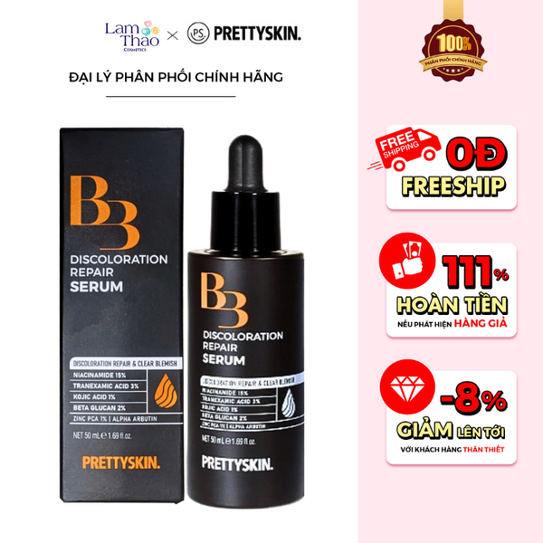Tinh Chất Dưỡng Da Hỗ Trợ Làm Trắng Sáng Mờ Thâm Pretty Skin B3 Discoloration Repair Serum