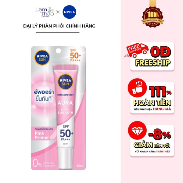 Tinh Chất Chống Nắng Sáng Da Tức Thì Nivea Sun Extra Protect Aura Primer Sun Care SPF50+ PA+++