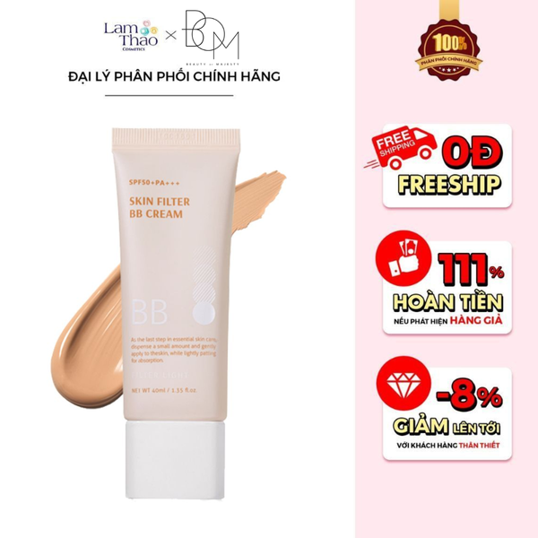 Kem Nền Che Phủ Tự Nhiên BOM Skin Filter BB Cream SPF50+ PA +++