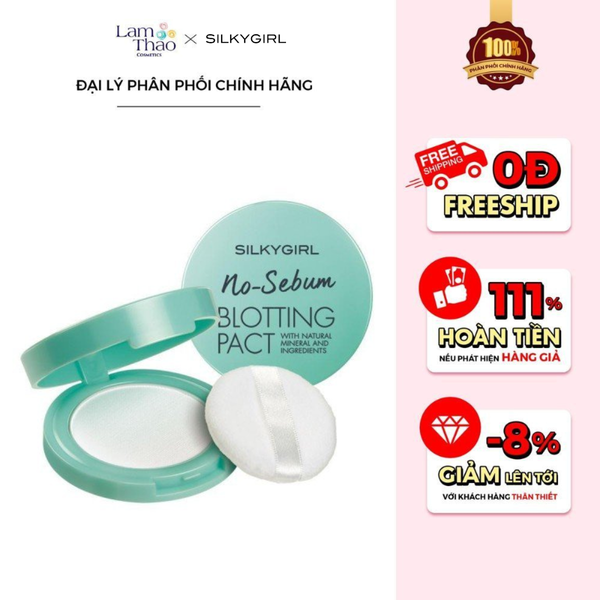 Phấn Phủ Dạng Nén Kiềm Dầu Silkygirl No-Sebum Blotting Pact