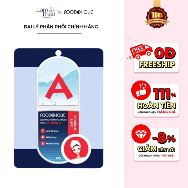 [MUA 10 MIẾNG CÒN 79K/10SP] Mặt Nạ Chống Loã Hoá Foodaholic With Vitamin A - Anti Wrinkle