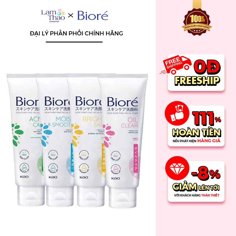 Sữa Rửa Mặt Tạo Bọt Bioré Skin Purifying Facial Foam