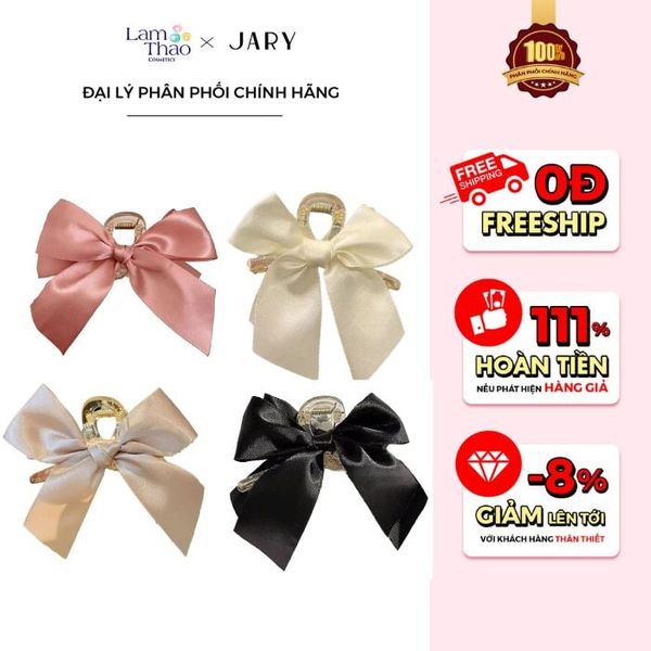 Kẹp Tóc Nơ Lụa Jary Hair Clip