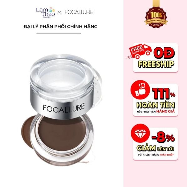 Gel Kẻ Chân Mày 3D 2In1 Chống Dính Lâu Trôi Focallure Brows Gel Cream
