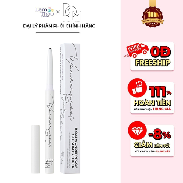 Chì Kẻ Mắt Siêu Mảnh Lâu Trôi BOM Wonderproof Gel Slim Eyeliner
