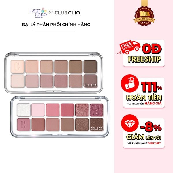 Bảng Phấn Mắt 12 Ô Clio Pro Eye Palette Air