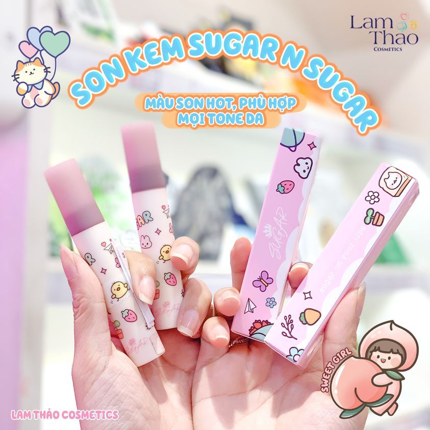 Son Kem Lì Mịn Sugar N Sugar Velvet Tint