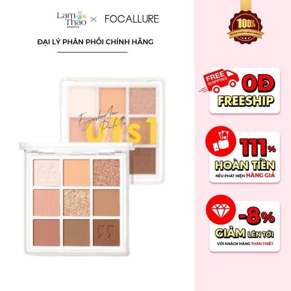 Phấn Mắt Focallure 9 Pan Eyeshadow Palette The Impressionism Collection